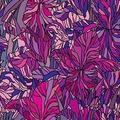 Seamless pattern with flowers