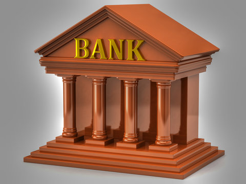 3d illustration of bank