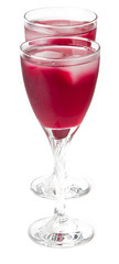 Alcoholic cerise cocktails,