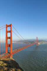famous San Francisco Golden Gate bridge in late afternoon light
