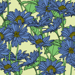 Seamless pattern with flowers