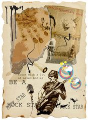 Mixed media : grunge poster for young rebels