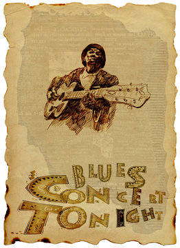 bluesman with guitar
