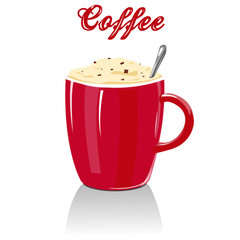 Vector full coffee mug