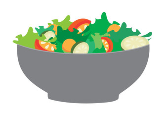 Bowl with fresh salad