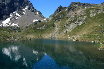 reflection on glacial lake in Posets-Maladeta