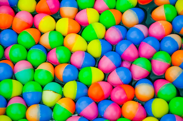 The Colorful easter eggs plastic