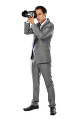 photographer using dslr camera