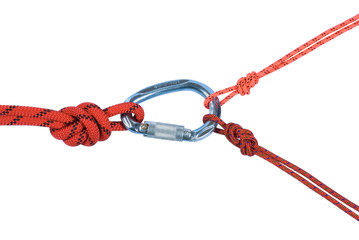 Climbing equipment - rope, carabiner