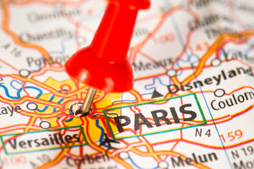 Paris on a map