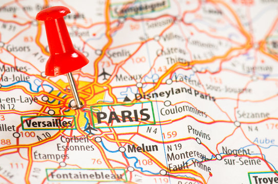 Paris on a map