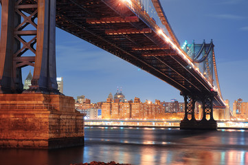Naklejka premium New York City Manhattan Bridge