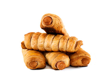 Sausage rolls isolated