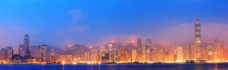 Fototapeta na wymiar Hongkong Victoria Harbour panorama