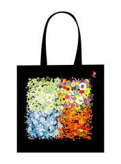 Shopping bag design, four seasons