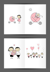 Newborn postcard, cover and inside page. Design for your print