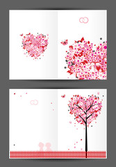 Wedding postcard, cover and inside page. Design for your print