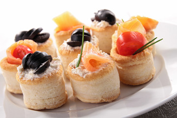 buffet food, canape