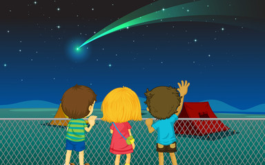 kids and comet © GraphicsRF