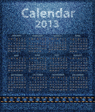 calendar jeans 2013