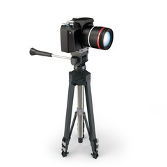 3d detailed camera on tripod