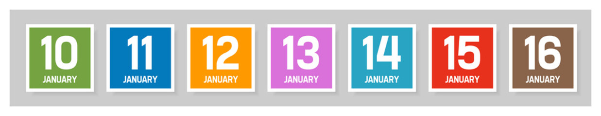Weekly calendar, template
