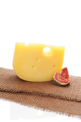 Swiss cheese background.