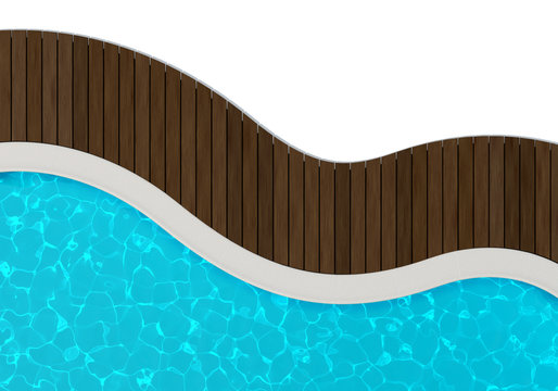 Piscine sur fond blanc 2