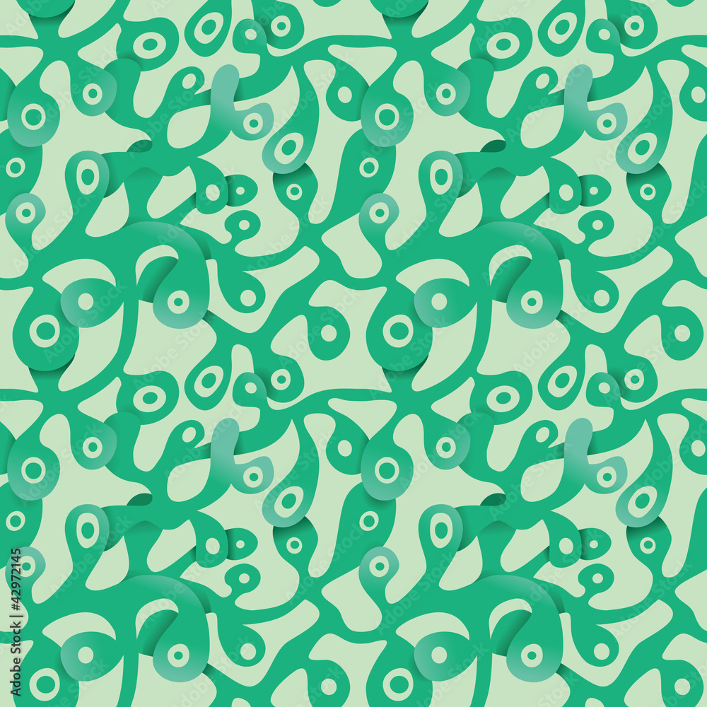 Poster blue seamless pattern with molecule elements