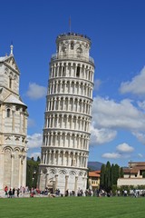 Pisa, Piazza dei miracoli, with leaning tower.