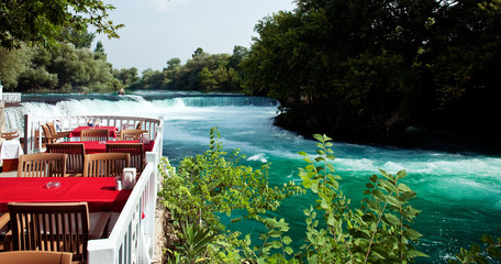Fototapeta premium Waterfall on river Manavgat in Turkey