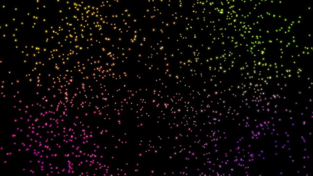 futuristic video animation with moving light particles
