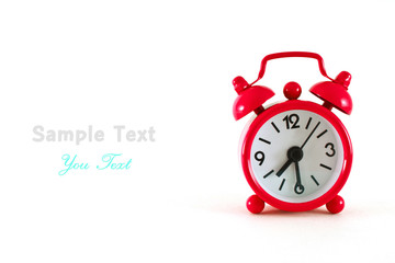 Alarm clock isolated on white