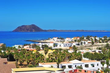 Zelfklevend Fotobehang Lobos-eiland en Corralejo in Fuerteventura, Spanje © nito