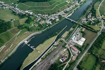 Schengen, Le Luxembourg vue du Ciel