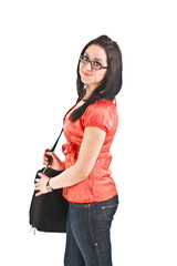 Portrait of a girl student