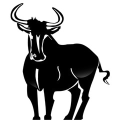 Bull  silhouette vector
