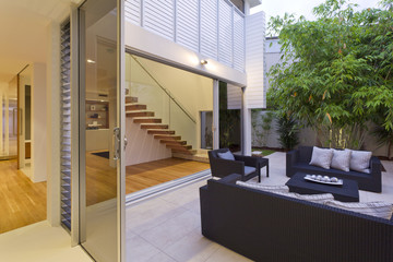 Modern backyard
