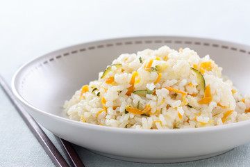 Rice sauteed with vegetables