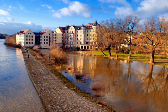 Regensburg And Danube River, Bavaria, Germany