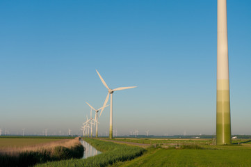 Fototapeta na wymiar windturbines in the Netherlands
