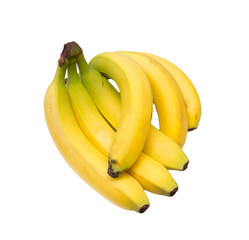fresh bananas on white background