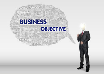 Business man stand with creative business idea concept