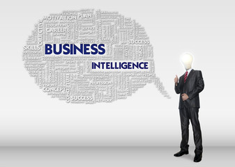 Business man stand with creative business idea concept