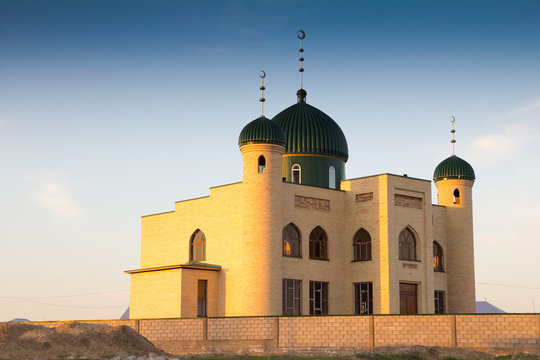 Muslim Mosque In Kazakhstan. Shymkent