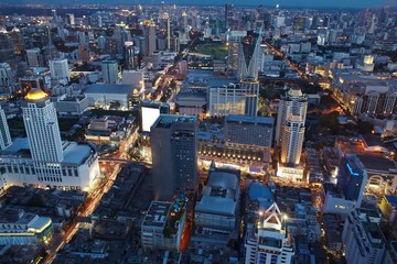 Night Bangkok from high