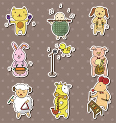animla play music stickers