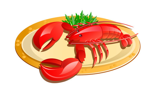 vector icon lobster
