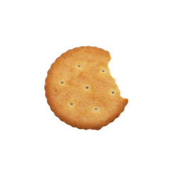 Delicious biscuit on white background