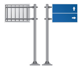 Obraz premium road Signs blue color
